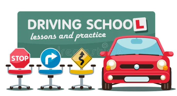 Driving school illustration